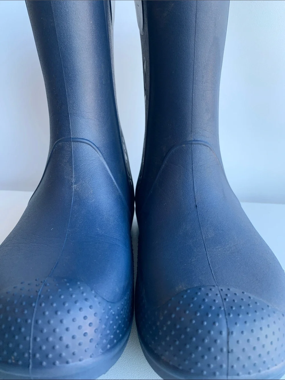 Crocs kids Navy Waterproof Rain Boots Pull Up J 5